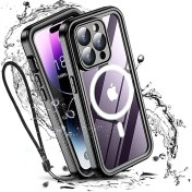 Resim Fogy Apple Iphone 13 Pro Kılıf 360 Koruma Su Geçirmez Toz Geçirmez Tam Koruma Magsafe Uyumlu Kapak 