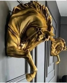 Resim Dekoratif Duvar At Kafası Aplik 48cmx28cm 