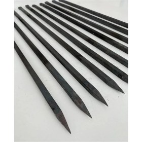 Resim Yenibağ - 5 Adet Kare Tavuk Patlıcan Şiş - Yağlı Kara Demir 10 mm - Özel Yapım 