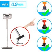 Resim Mingjin Shop 1 0,9 mm Stili 150 Adet Adet Yedek Çelik Iğneler Seramik Karo Tesviye Sistemi Klipler Takozlar Paspayı Yer Karosu Döşeme Inşaat Araçları (Yurt Dışından) 