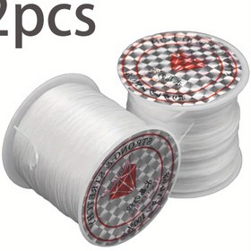 Resim 2 Adet*393.7 İnç 0,8mm Elastik Boncuk İpi DIY Bileklik Kolye El Yapımı Takı Malzemeleri 