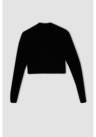 Resim Defacto Coool Regular Fit V Yaka Hırka Siyah 