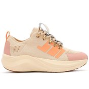 Resim Derimod Zero Kadın Bej Kalın Tabanlı Bağcıklı Kumaş Sneaker 25SFD43166F 
