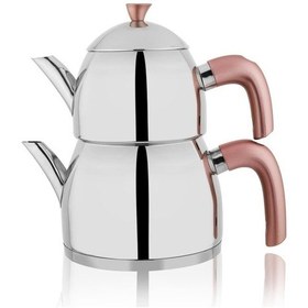 Resim Schafer Alexa Aile Boyu Çelik Çaydanlık Takımı-4 Parça-Rose gold Rose Gold 