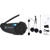 Resim ebakbak Motosiklet Suya Dayanıklı MP3 Ve Radyo Dinleme Bluetooth 5.0 Bağlantılı Motor Intercom 