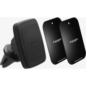 Resim Spigen Air Vent Manyetik Araç içi Telefon Tutucu + 2 Adet Manyetik Plaka (Tüm Cihazlarla Uyumlu Araç Tutacağı) Kuel H12 - 000CD20115 