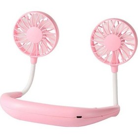 Resim Taşınabilir Mini Usb Şarj Edilebilir Boyun Fanı 3 Hızlı L8jouj Pembe 