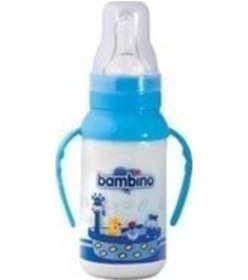Resim Bambino Silikon Kiraz Uçlu Kulplu Cam Biberon 125 ML (Bpa 0) 