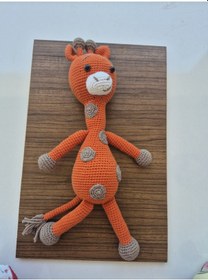 Resim Sevimli Zürafa Amigurumi Turuncu 
