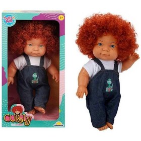 Resim Oyuncak Bebek Kıvırcık Saçlı 35 Cm Bebek 