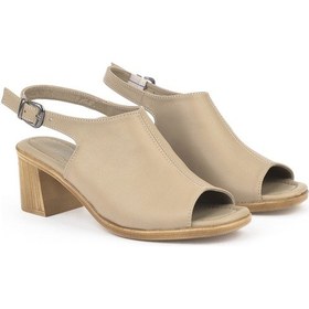 Resim Ziya, Kadın Hakiki Deri Topuklu Sandalet 1511020z2212 Bej 1511020z2212 340 Bej 