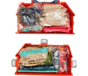 Resim Şehir Istasyonu 69 Parça Demiryolu Çantalı Set - 360° Dönme Hareketi & Pilli Tren 