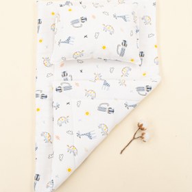 Resim Alt Açma Matı ve Yastık - Mavi Canlılar 