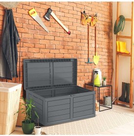 Resim Turuncuelma Violet Clean Garden 320 Lt Bahçe Depolama Sandığı Antrasit 