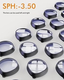 Resim Amavasion Glasses Lenses Insert Compatible with Meta/Oculus Quest 2, VR Headset Customized Easy-to-Install Frame Plus Lens Combination SPH:-3.50(One Lens) 