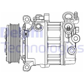 Resim Klima Kompresörü Ford Focus-mondeo Volvo S40-v50-v60 12 1.6 Tdci 10 V40 10 V50 10 S60 Iı 10 S40 Iı 10 C30 10 1.6d D 4162 T 