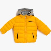 Resim Erkek Bebek Kapüşonlu Fermuarlı Şişme Mont 