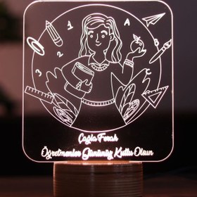 Resim Öğretmenler Gününe Özel Figürlü Dekoratif Hediye Led Masa Lambası | BYLAMP 