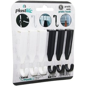 Resim 6pcs - Tek Kollu Çok Amaçlı - Tak Çıkar Pratik Plastik Askı 4887 Renkli 