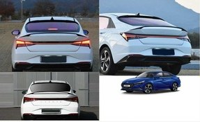 Resim Hyundai Elantra 2021+Yüksek Spoiler Parlak Siyah 