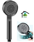 Resim mintev Siyah Yüksek Basınçlı 5 Fonksiyonlu Ultra Lüx Duş Başlığı 