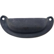 Resim Kuzgun Ticaret Antika Tarz Dekoratif Pirinç Düz Tas Mobilya Kulbu - 37X87 Mm, Oksit 