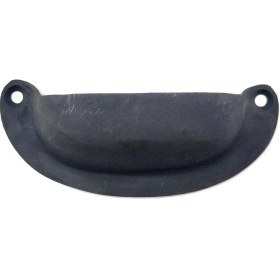 Resim Kuzgun Ticaret Antika Tarz Dekoratif Pirinç Düz Tas Mobilya Kulbu - 37X87 Mm, Oksit 