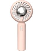 Resim Buz Sıkıştırma Fan Usb Şarj Edilebilir Taşınabilir Mini Rüzgar Taşınabilir Buz Top Soğutma Küçük Fan Pembe 