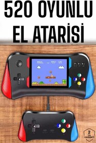 Resim Gamepad Joystick 500 Oyunlu Retro Oyun Konsolu Tv Bağlantı Özellikli 2 Kişilik Destekli 
