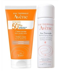 Resim Avene Tinted Cream SPF50+ Kuru Ciltler İçin Renkli Yüksek Korumalı Güneş Kremi 50 Ml - Termal Su 50 Ml 