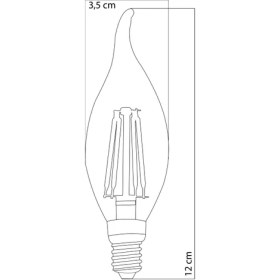 Resim Heka 10'lu Rustik LED Ampul 8W 3000K E14 (Gün Işığı) 