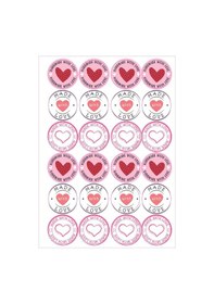Resim 24 Adet - Love Heart Sticker - Kalp Sticker - Love Sticker - Paketleme Sticker - Notebook Sticker - Çok Renkli 