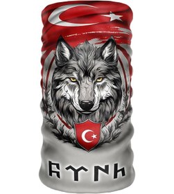 Resim Bebo Store Extreme Outdoor Spor , Motorcu Ve Bisiklet Kullananlara Özel Desenli Buff Boyunluk Bandana Balaklava Kurt-212 Çok Renkli 