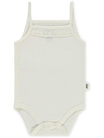 Resim Civil Baby Penye İp Askılı Dantelli 2-3 Yaş Kız Çıtçıtlı Badi - Ekru - Ekru / 3-4 Yaş 