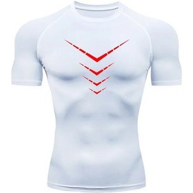 Resim Jason Rain Trailerkek Sıkıştırma Kısa Kollu Tişört - Koşu, Antrenman Ve Vücut Geliştirme İçin Nefes Alabilir Spor Giyimbej Bej 