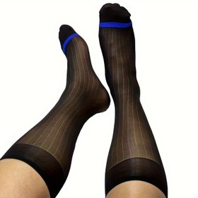 Resim Gentleman Çizgili Çok Renkli Erkek İş Formal Orta-Bacak Çorapları, Japon Gömlek Çorapları, Şık Erkek Çorapları. 