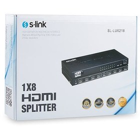 Resim S Link Sl Lu6218 8 Port 2K 4K V1.4 Hdmı Çoklayıcı Splitter 