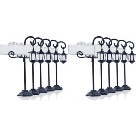 Resim Humble 10 Adet Sokak Lambası Şekli Düğün Parti Resepsiyon Yeri Kart Tutucu Numarası Adı Masa Menü Resmi Bir Kart ile (Yurt Dışından) 