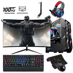 Resim Izoly AS00589 i5-10400F 16 GB 512 GB M.2 NVMe SSD RX580 8 GB 24" Free Dos Masaüstü Oyuncu Bilgisayarı 