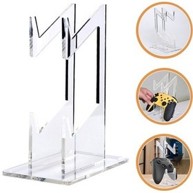 Resim Ps4 / Ps5 / Ps3 İçin Akrilik Çift Katmanlı Oyun Kolu Depolama Braketi Şeffaf 