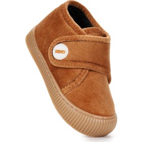 Resim Kiko Kids Kız Çocuk Taba Renkli Cırtlı Panduf Peluş Astar Ve Poli Taban Materyali İle Günlük Kullanım 