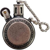 Resim Als Retro Tarz Yuvarlak Metal Benzinli Çakmak, Zamansız Şıklık 