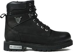 Resim Hammer Jack 18501 Erkek Hakiki Deri Siyah Postal Bot 