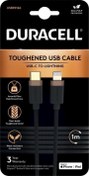 Resim 1M USB-C to Lightning Braided Black Duracell