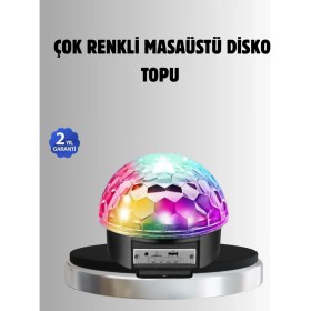 Resim Bluetooth Kontrollü Masaüstü Disko Topu Işığı - Renkli LED Işık Gösteris - EM002Z-7U0VC 