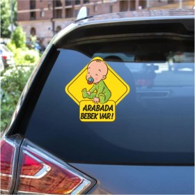 Resim EC Shop Obibaskı Arabada Bebek Var Araba Stickeri 15X15CM 