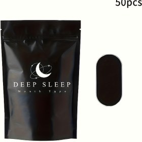Resim 50 adet Derin Uyku Diş Bandı - Hassas Yapışkan, Ağrısız Çıkarma, Spor, Günlük ve Günlük Kullanım için Siyah Polyester, Güvenli Kapatma, Şık Ambalaj, Rahat Uyum, Dayanıklı Yapıştırıcı, Spor Bandı, Spor Tutkunları 