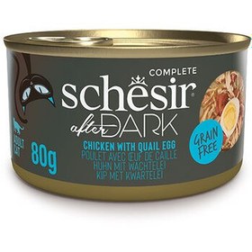 Resim Schesir After Dark Wholefood Tavuk ve Bıldırcın Yumurtalı Kedi Konservesi 80 Gr 