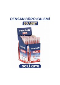 Resim Pensan Büro 2270 Kırmızı Tükenmez Kalem 1.0 Mm Medium Yerli Üretim 50 Adet Koyu Mavi 