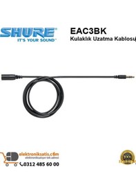 Resim Shure Eac3Bk 91 Cm Kulaklık Uzatma Kablosu 